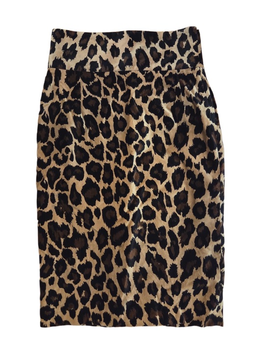 Zara Dresses & Skirts - Zara Leopard-Print Pencil Skirt - Black and Tan